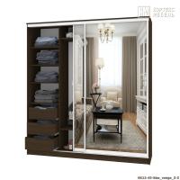 Шкаф КортексМебель Сенатор ШК12-45 классика ЗЗ (Венге тёмный)