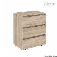 Комод Кортекс Мебель БАРИ 60-3ш (Дуб Сонома/Дуб Сонома/Дуб Сонома)