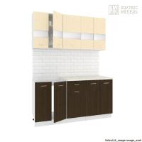 Кухня КортексМебель Корнелия ЭКСТРА 1,6 (Венге светлый/Венге тёмный/Королевский опал)