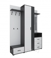 Шкаф комбинированный Интерлиния Вита-4 (Белый/Антрацит)