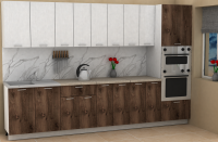 Кухня ЭлиГард LION 3,2 (Белый/Дуб нокс/Малага)