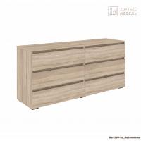 Комод Кортекс Мебель БАРИ 160-6ш (Дуб Сонома/Дуб Сонома/Дуб Сонома)