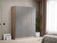 Шкаф Элигард AURA 4D (Дуб вотан/Графит)