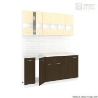 Кухня КортексМебель Корнелия ЭКСТРА 1,7 (Венге светлый/Венге тёмный/Королевский опал)