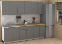 Кухня ЭлиГард LION 2,4 (Дымчатый алмаз/Дуб бунратти)