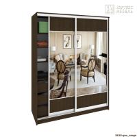 Шкаф КортексМебель Сенатор ШК10 геометрия (Венге тёмный)