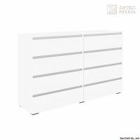 Комод Кортекс Мебель БАРИ 160-8ш (Белый/Белый/Белый)