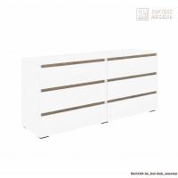 Комод Кортекс Мебель БАРИ 160-6ш (Белый/Белый/Дуб Сонома)