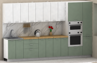 Кухня ЭлиГард LION 3,4 (Белый/Самшит/Дуб бунратти)