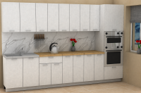 Кухня ЭлиГард LION 3,2 (Белый/Дуб бунратти)