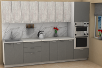 Кухня ЭлиГард LION 3,0 (Ледяное дерево/Дымчатый алмаз/Королевский опал)