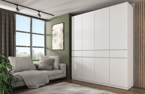 Шкаф Элигард 4 LOCARNO Белый/Белый