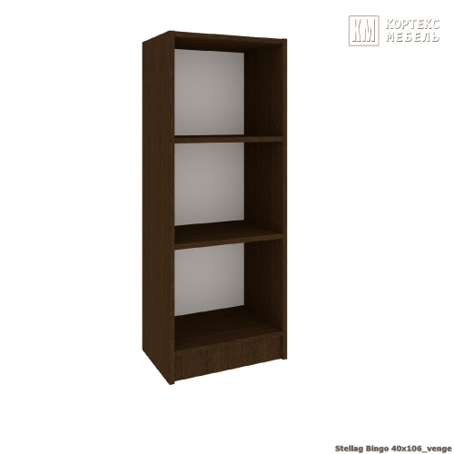 Стеллаж КортексМебель БИНГО 40х106 (Венге тёмный)
