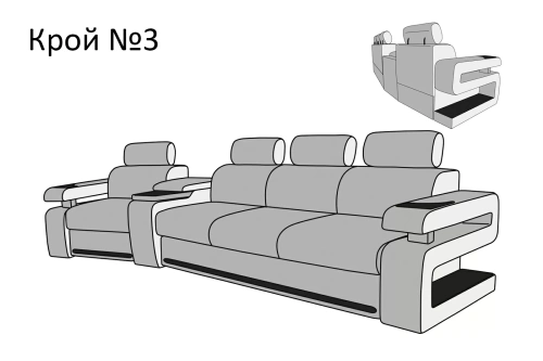 Модульный диван Петрамебель Марсель Люкс