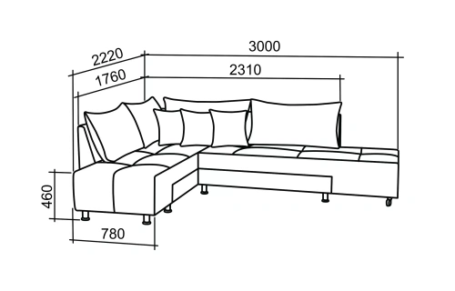 Угловой диван Петрамебель Оскар