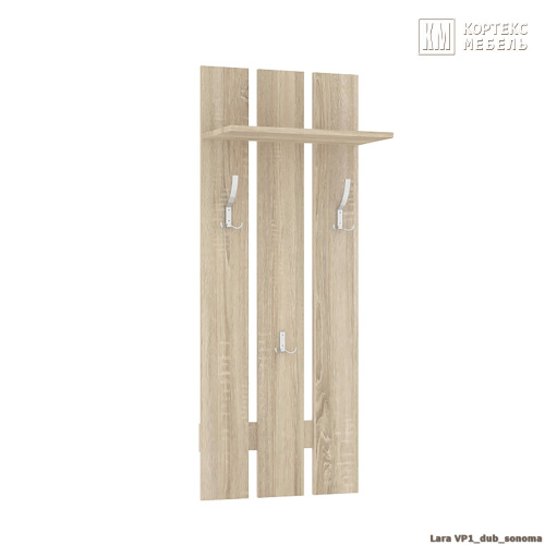 Вешалка в прихожую КортексМебель ЛАРА ВП1 (Дуб сонома)