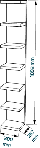 Полка настенная Mebelain ФОРА 190Е Белый