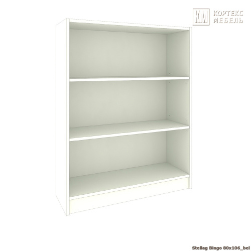 Стеллаж КортексМебель БИНГО 80х106 (Белый)