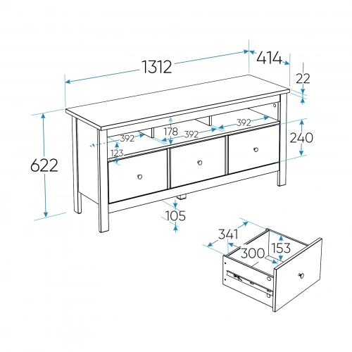 Тумба Новус Индустри Сага 2.08.03.090.15 (Серый/Ясень)
