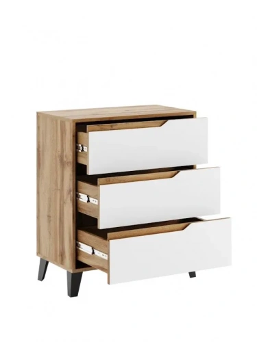 Комод ЭлиГард Eyva 3S (Дуб вотан/Белый)