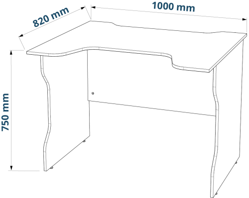 Стол компьютерный Mebelain ВАРДИГ К2 Белый/черный