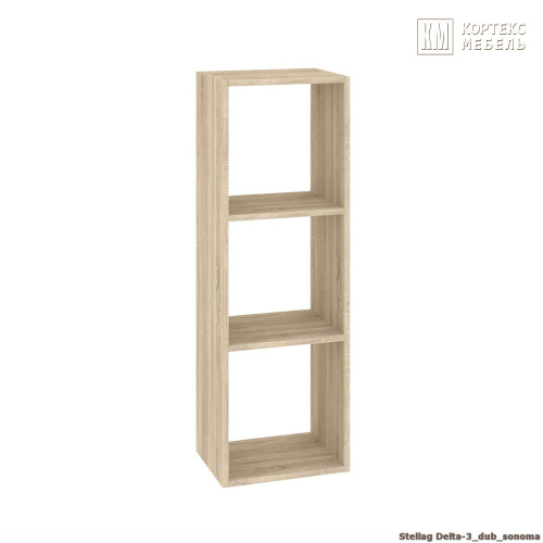 Стеллаж КортексМебель ДЕЛЬТА-3 36х105 (Дуб сонома)