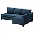 Угловой диван-кровать TOIVO SKIFTEBO dark blue