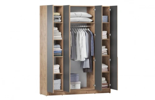 Шкаф Элигард AURA 4D (Дуб вотан/Графит)