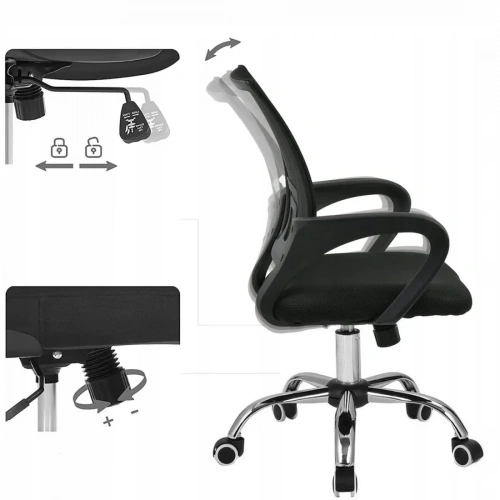 Кресло SitUp MIX 696 Chrome (сетка Black/Black)