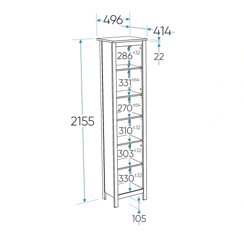 Стеллаж Новус Индустри Сага 2.08.07.100.1 (Белый)