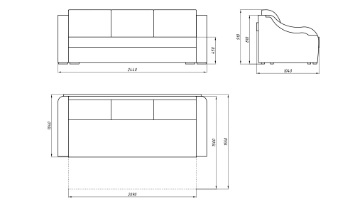 Диван-кровать Лама-мебель Денвер 3