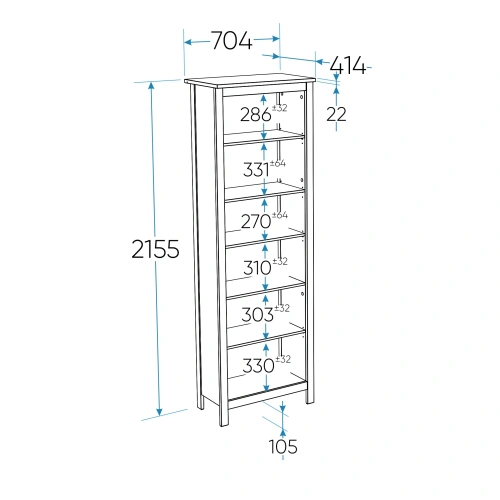 Стеллаж Новус Индустри Сага 2.08.07.110.1 (Белый)