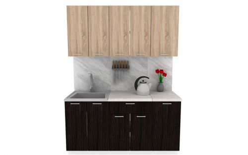 Кухня ЭлиГард LION 1,6 (1) (Дуб сонома/Дуб марбург/Королевский опал)