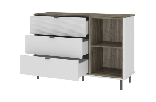 Тумба anrex SIMPLE 3S2N (Белый/Монте/Джелато)