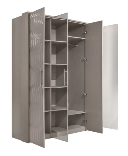 Шкаф ЭРА Gravita 4-дверный Серый камень глянец