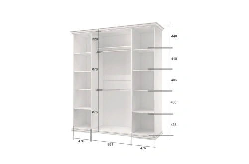 Корпус шкаф anrex SEVILLA 4DG (Белый)