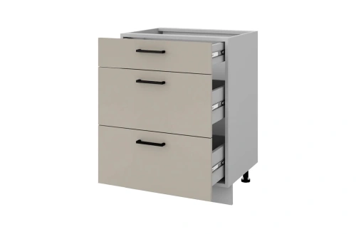 Кухонный шкаф-стол anrex Алеся (Глиняный серый) 3S/60 F1 (Серый/Глиняный серый)
