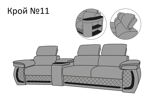 Модульный диван Петрамебель Айпетри Люкс