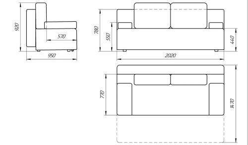Диван-кровать Лама-мебель Шервуд