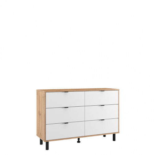 Комод ЭЛИГАРД MONE 6S (Дуб Вотан/Белый)