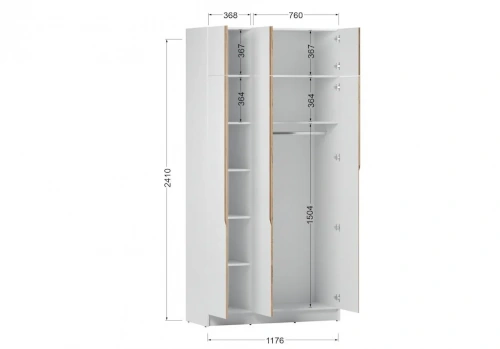 Шкаф Элигард AURA 3Da (Дымчатый алмаз)