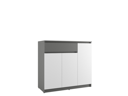 Тумба ЭЛИГАРД LOCARNO тип 3 Дымчатый алмаз/Белый