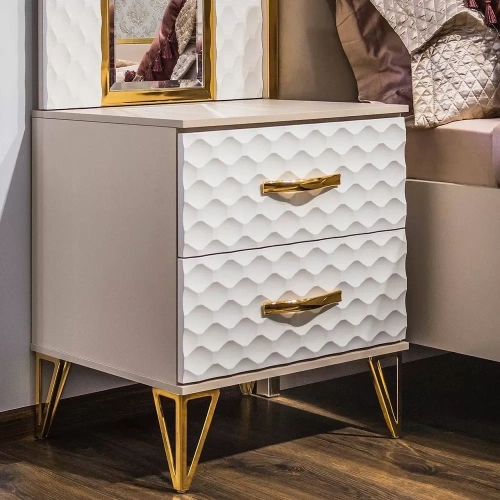 Тумба прикроватная ЭРА Lara Белый глянец