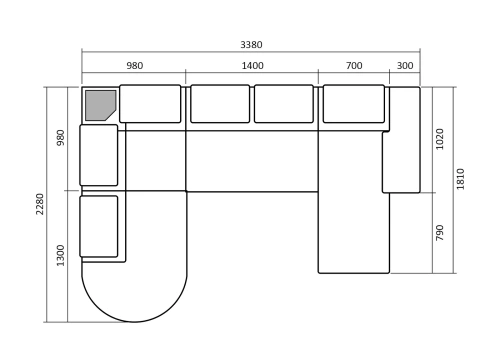 Модульный диван Петрамебель Айпетри Комфорт
