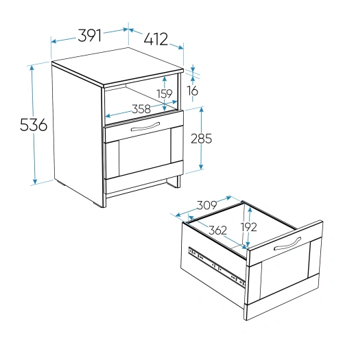 Тумба Новус Индустри Сириус 2.02.03.010.3 (Сонома)