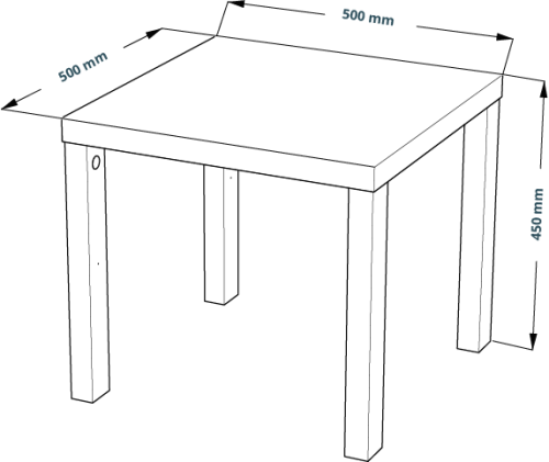 Стол журнальный Mebelain ЭНКЕЛЬ 50 Белый
