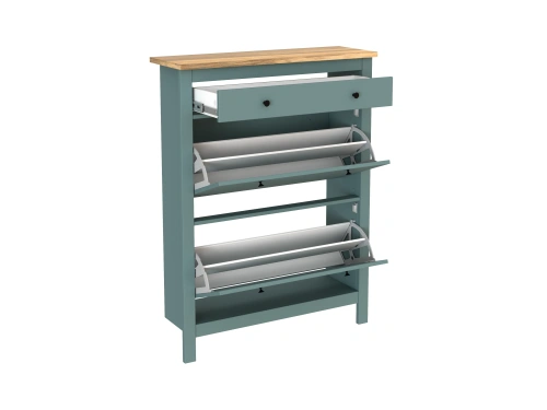 Тумба Новус Индустри для обуви  САГА 2.08.10.190.16 (Темно-бирюзовый/Ясень)