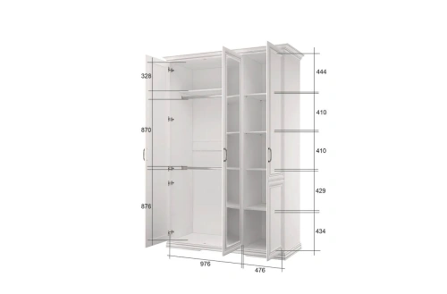 Корпус шкаф anrex SEVILLA 3DG (Белый)