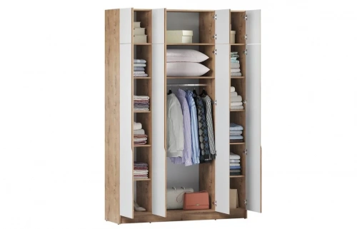 Шкаф Элигард AURA 4Dа (Дуб вотан/Белый)