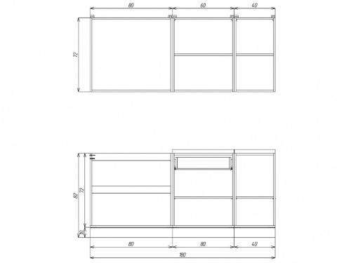 Кухня ЭлиГард LION 1,8 (Дымчатый алмаз/Дуб натуральный/Дуб бунратти)